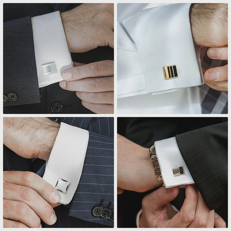 Luxe Heren Manchetknopen Set - Stijlvolle Accessoires voor Feestelijke Gelegenheden