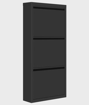 WOLTU Smalle Schoenenkast met 3 Klepkasten - Wit - 50x106x15cm - Hal & Woonkamer