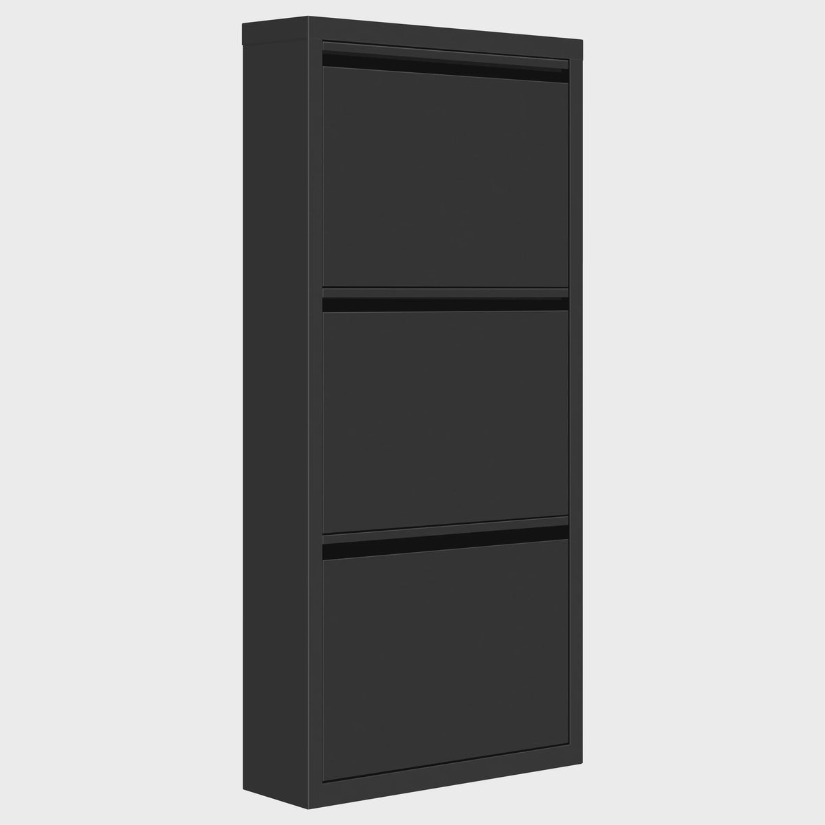 WOLTU Smalle Schoenenkast met 3 Klepkasten - Wit - 50x106x15cm - Hal & Woonkamer