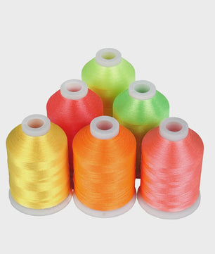 Simthread 6 Neon Fluorescerende Polyester Borduur Garen Spoelen - 1000m