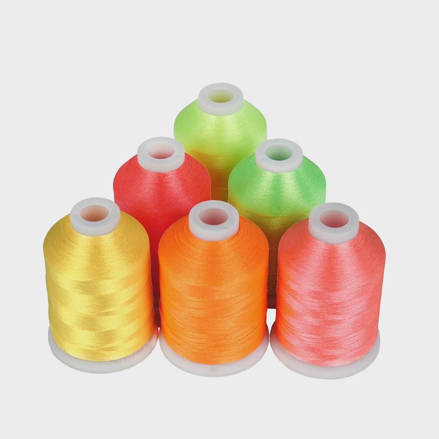 Simthread 6 Neon Fluorescerende Polyester Borduur Garen Spoelen - 1000m