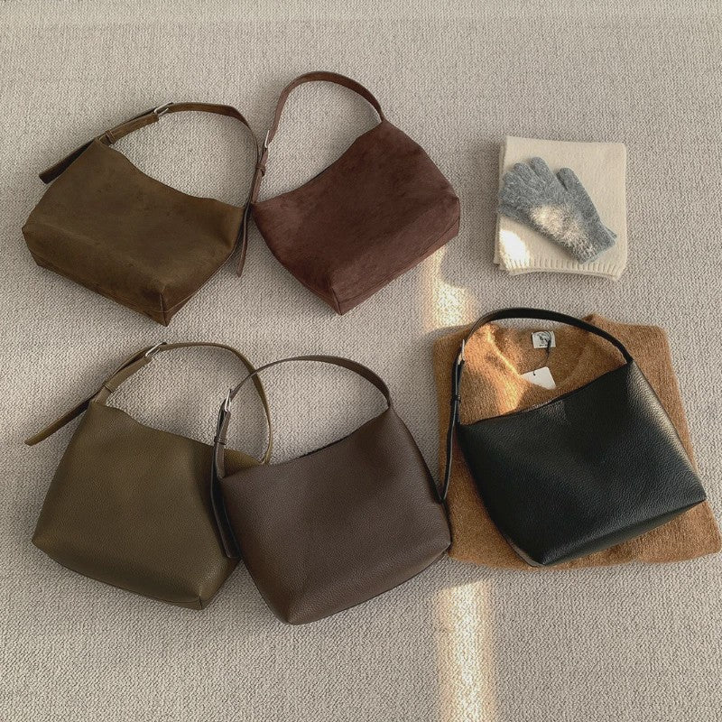 Luxe Dames Tote Bag in Suède Look - Grote Capaciteit, Retro & Veelzijdig