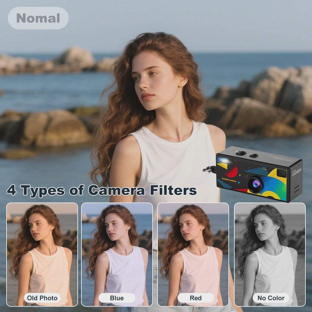 Retro Mini Digitale Camera Sleutelhanger - 1080P HD Video & Foto met Geheugenkaart Ondersteuning