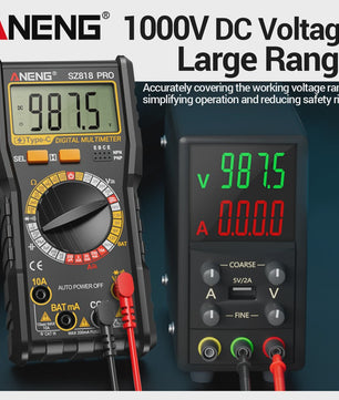 ANENG SZ818 Digitale Multimeter - Batterijtester, AC/DC Spanning & Stroom, Weerstand - Elektronica Reparatie Tool