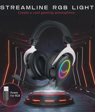 FIFINE AMPLIGAME H3 Gaming Headset met Stereo Geluid, Afneembare Microfoon en RGB