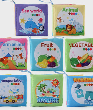Zacht Stoffen Babyboek - Educatief & Interactief voor Baby's 0-12 Maanden