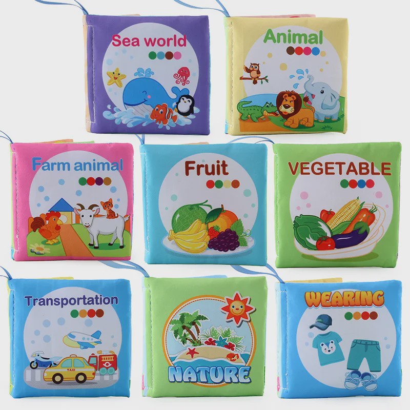 Zacht Stoffen Babyboek - Educatief & Interactief voor Baby's 0-12 Maanden