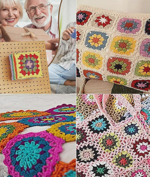Bamboe Haakblokkeerbord met 25 Stalen Pinnen - 23x23cm - Perfect voor Granny Squares & Breien