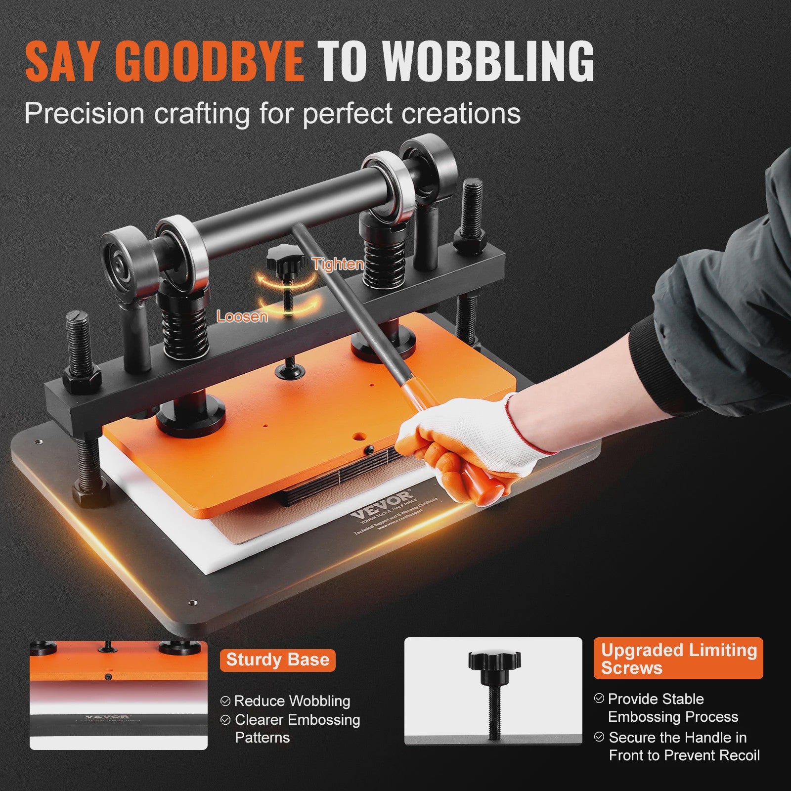 Handmatige Leer Snijmachine & Embossing Machine met Verstelbare Druk