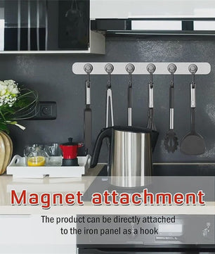 Krachtige Zwarte Magnetische Haken - Heavy Duty Ophanghaken met Sterke Magneet