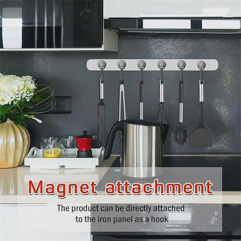 Krachtige Zwarte Magnetische Haken - Heavy Duty Ophanghaken met Sterke Magneet