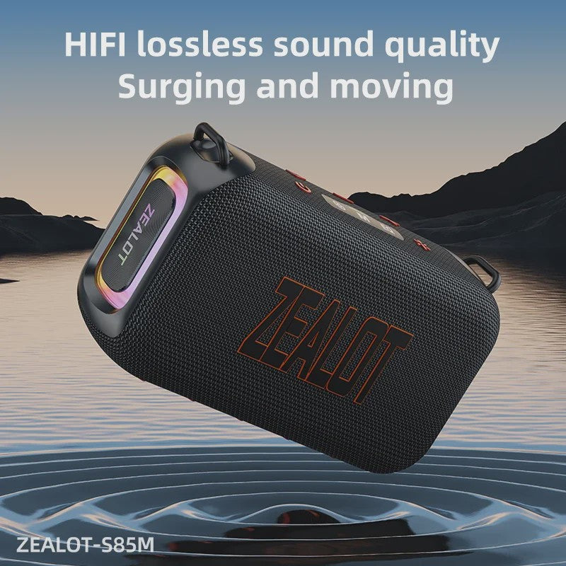 ZEALOT S85 Karaoke Bluetooth Speaker met 2-weg geluidssysteem, 60W, microfoon & RGB verlichting
