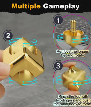 Alloy Cube Spinner Fidget Toy: Anti-Stress, Focus & Draagbaar Speelgoed
