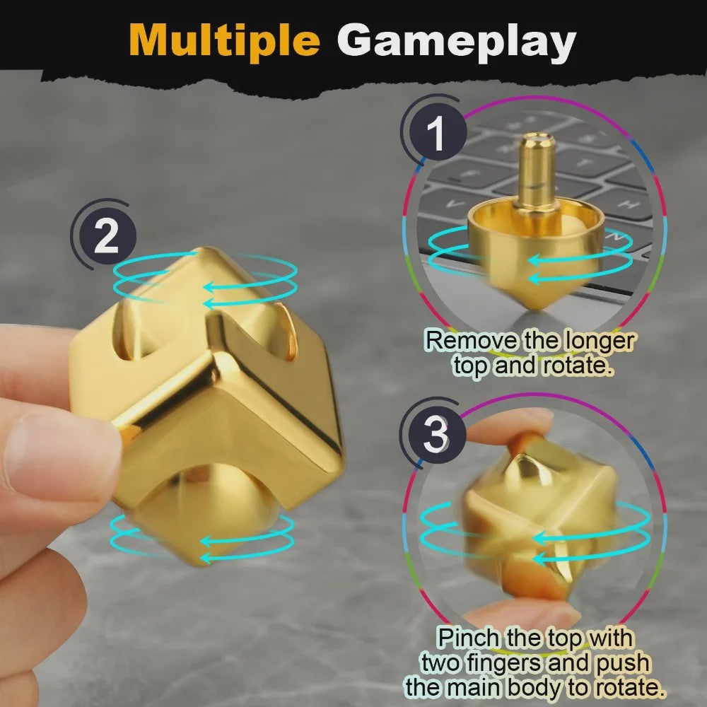 Alloy Cube Spinner Fidget Toy: Anti-Stress, Focus & Draagbaar Speelgoed