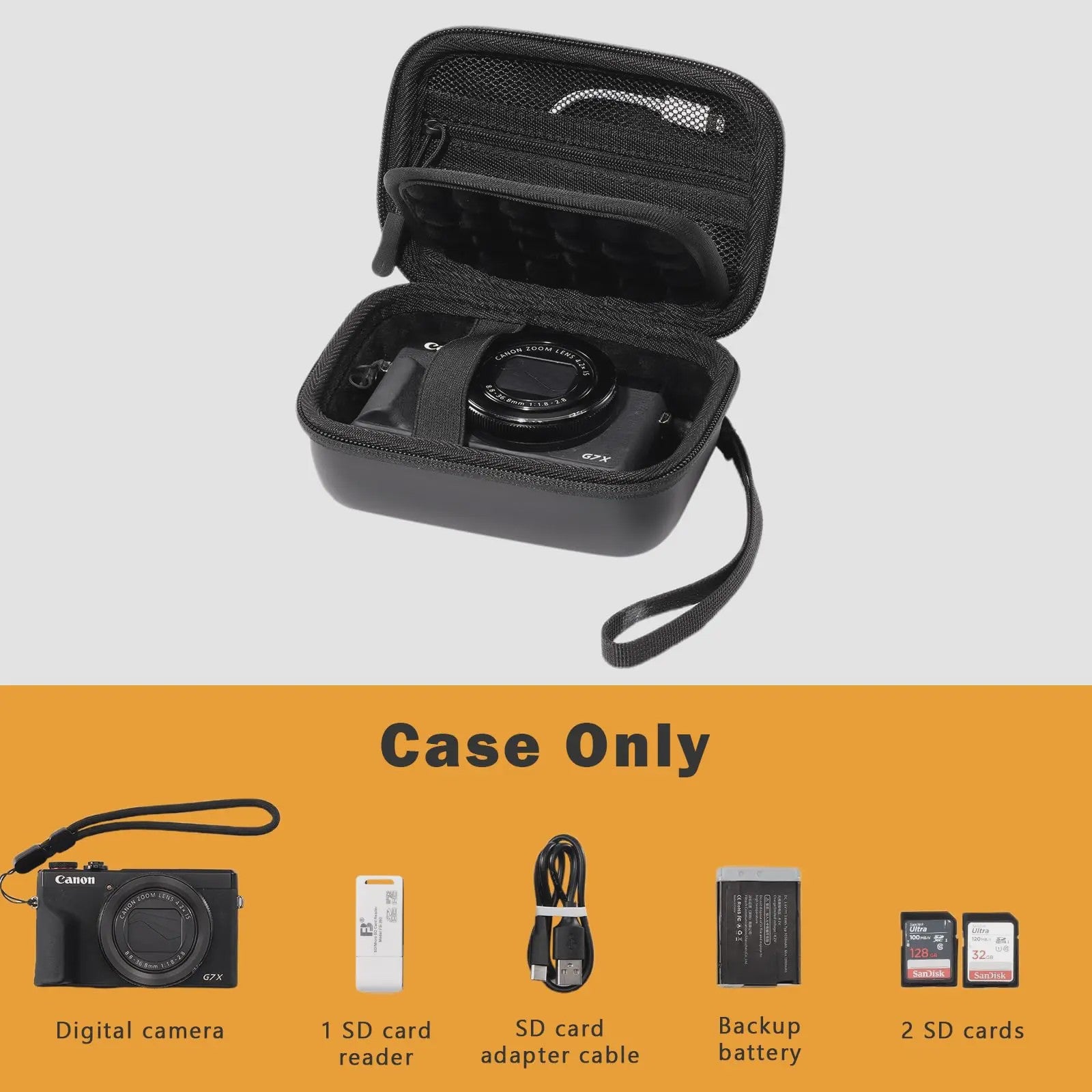Universele Hardcase Camera Tas - Beschermhoes voor Compactcamera's