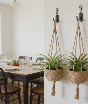 Macramé Plantenhanger - Decoratieve Hangmand voor Binnen & Buiten