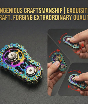 Fietsketting Fidget Spinner - Stille CNC Roestvrij Staal Gear Speelgoed voor Volwassenen
