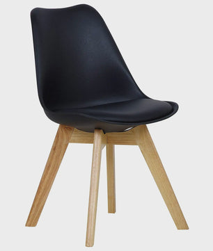 Retro Design Keukenstoel met Comfortabel Kussen - Set van 2