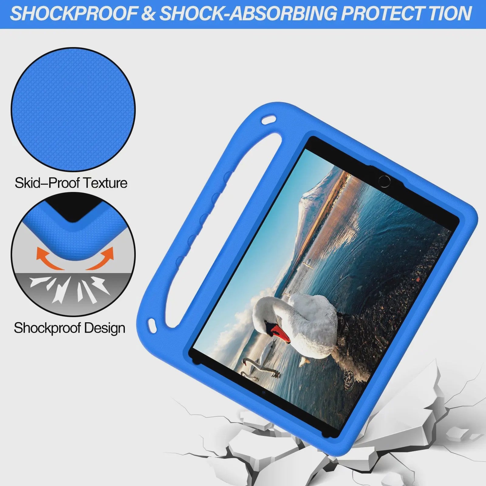 Schokbestendige EVA Kinderhoes met Handvat & Standaard voor iPad 10.2, 10.9, 11 inch