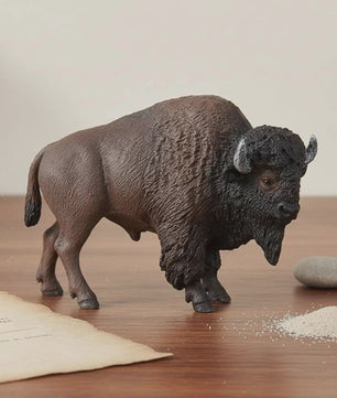 Realistische Bison Beeldje - Gedetailleerd en Handgeschilderd