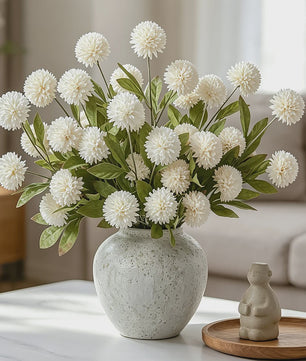 Zijden Kunstbloemen Stelen (70cm) - 4 Bloemhoofden Daisy/Paardenbloem voor Decoratie