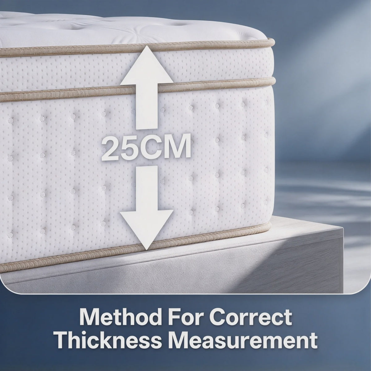 SKSBTF Hybride Pocketvering Matras - 25cm Dik, Ademend & Geluidsisolerend