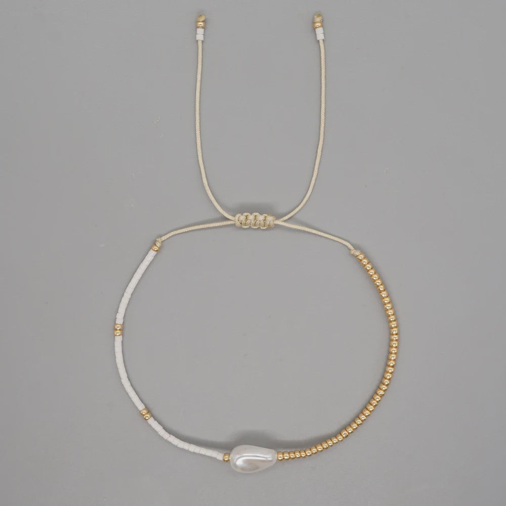 Elegante Baroque Parel Armband met Miyuki Zaadparels - Verstelbaar & Stijlvol