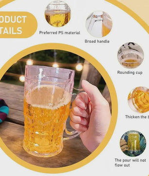 Realistische Valse Bierpul 450ml - Grappige Mok met Handvat voor Feestjes & Pranks