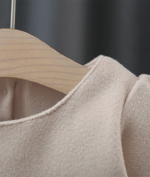 Schattige Baby Meisjes Jas - Wolmix met Strik - Herfst/Winter