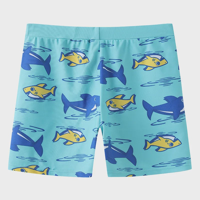 Zomer Zwemset Jongens: Zwembroek & Zwemkap met Cartoon Print - Sneldrogend & Comfortabel