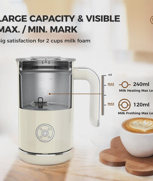 Cafelffe 4-in-1 Elektrische Melkopschuimer & Chocolademaker - Warm & Koud