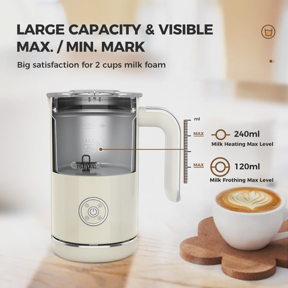 Cafelffe 4-in-1 Elektrische Melkopschuimer & Chocolademaker - Warm & Koud