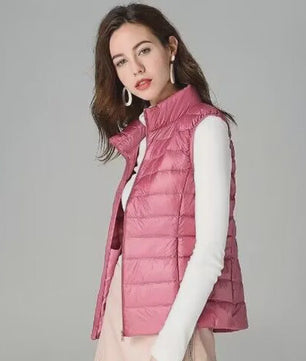 Stijlvolle Dames Bodywarmer - Lichtgewicht & Warm met Witte Eendendons Vulling