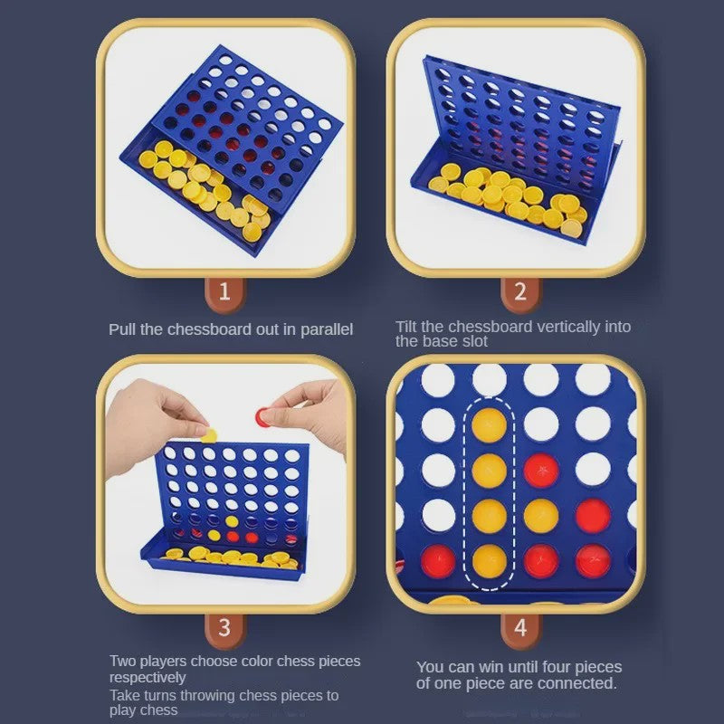 Connect 4 Bordspel - Klassiek Familiespel voor Kinderen en Volwassenen
