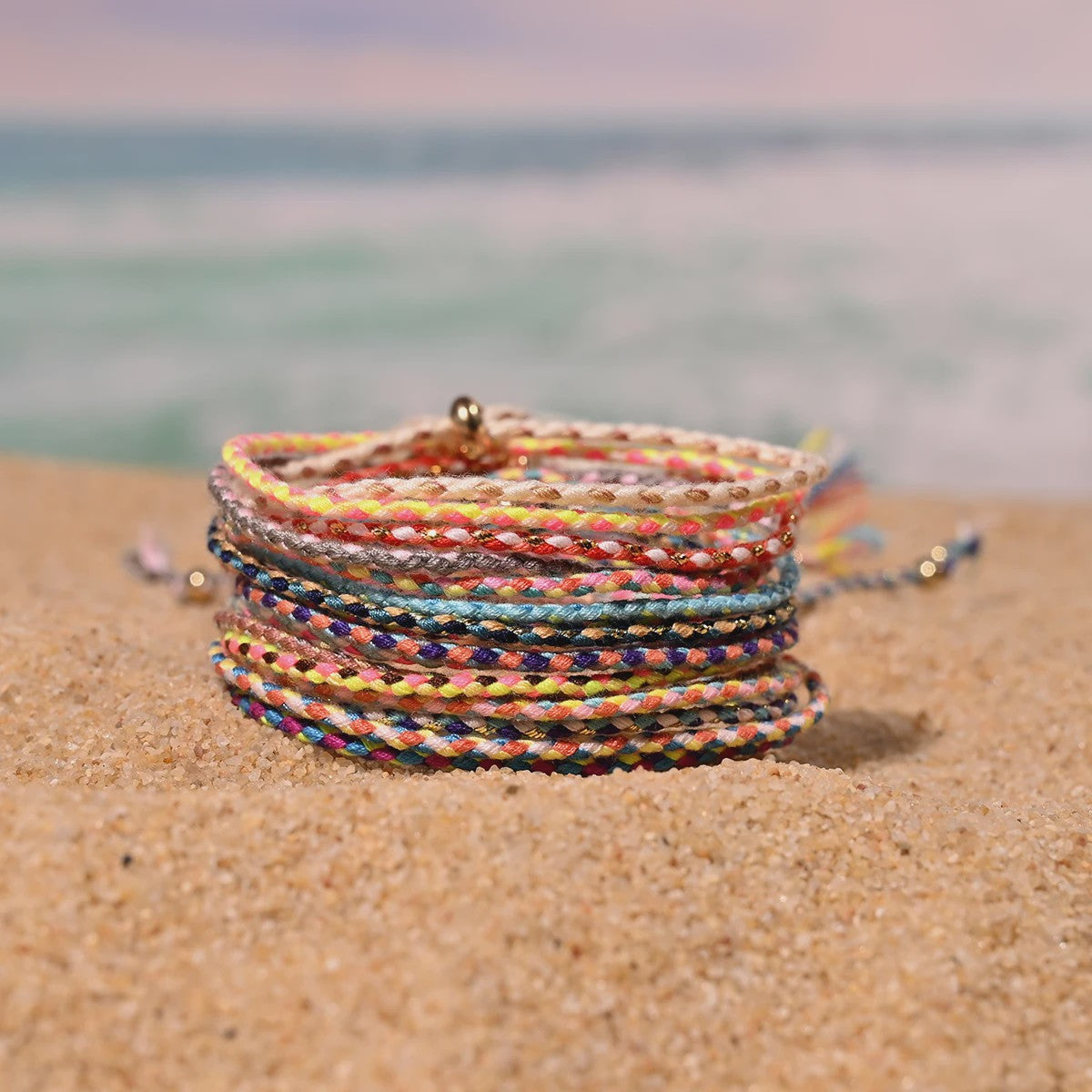 Bohemian Vriendschapsarmbandjes Set (15 Stuks) - Zomerse Beach Style met Tassels