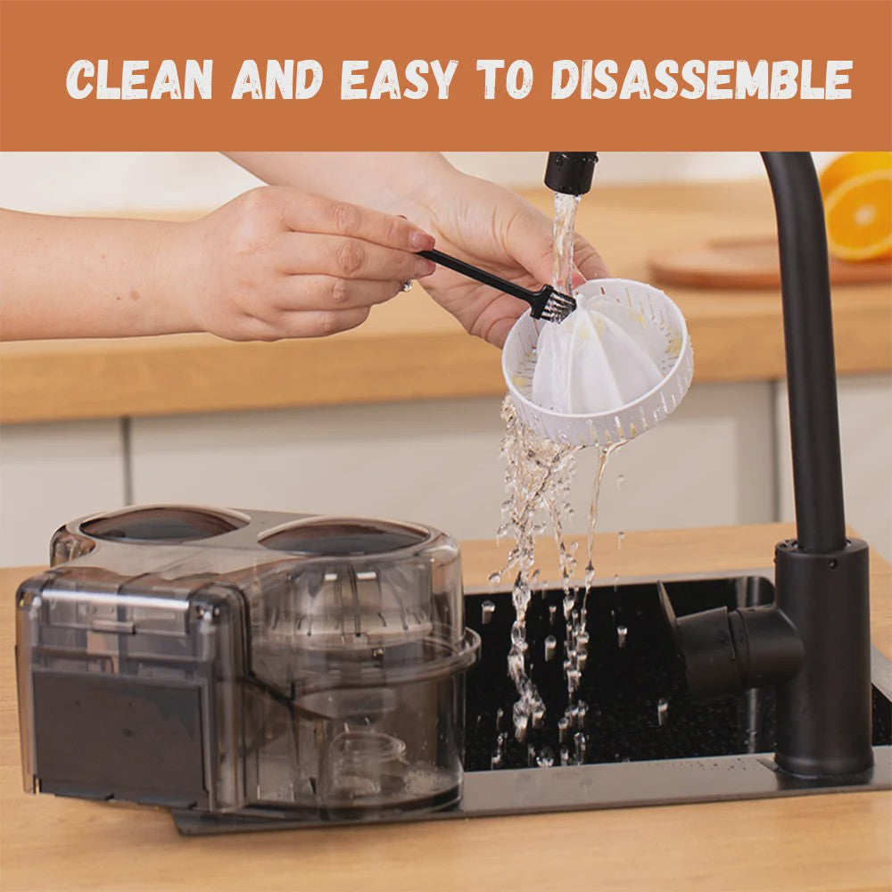 Compacte Dubbele Citruspers & Blender - 200W - Snel Gezond Sap