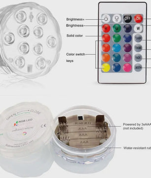 Waterdichte LED Verlichting met Afstandsbediening - Sfeer voor Onderwater & Decoratie