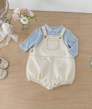 Schattige Denim Baby Overalls met Zakken - Lente & Zomer Collectie