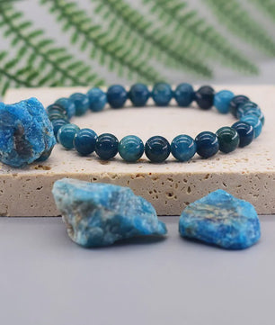 Natuurlijke Blauwe Apatite Kralen Armband - Reiki Energie & Gezondheid