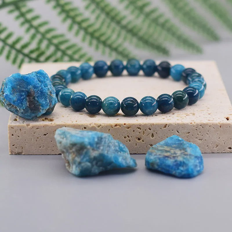 Natuurlijke Blauwe Apatite Kralen Armband - Reiki Energie & Gezondheid