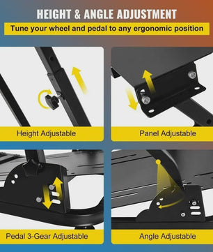 VEVOR Racing Wheel Stand G27 G29 G920 T300RS PS4 Xbox PC - Universeel Verstelbaar