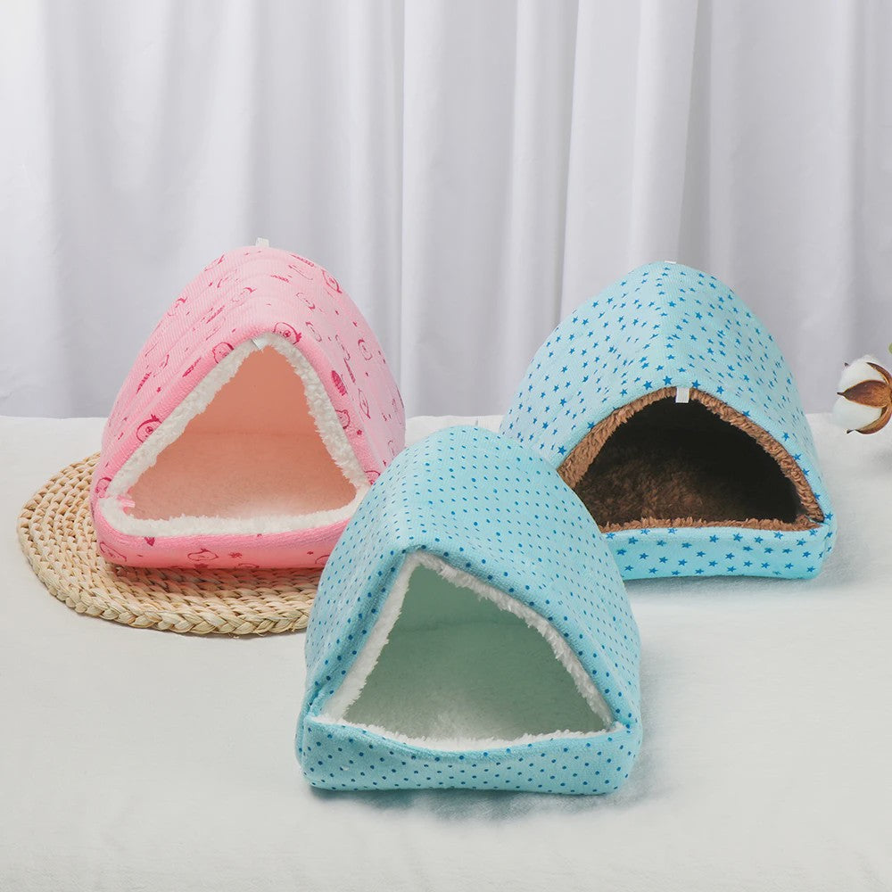 Zacht Hamsterhuisje met Schattige Dierenprints - Warm en Comfortabel Nestje