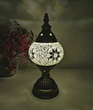 Handgemaakte Mozaïek Tafellamp - Vintage Art Deco Stijl Nachtlampje