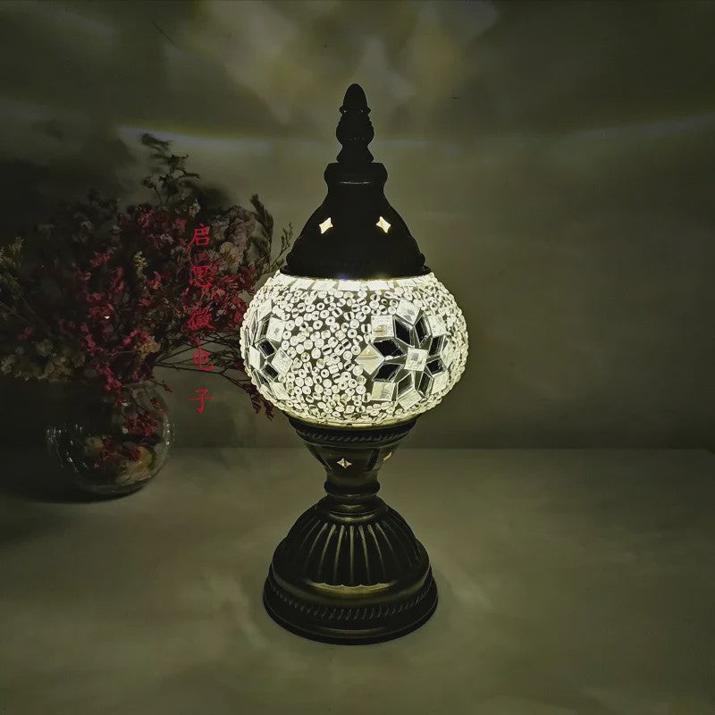 Handgemaakte Mozaïek Tafellamp - Vintage Art Deco Stijl Nachtlampje