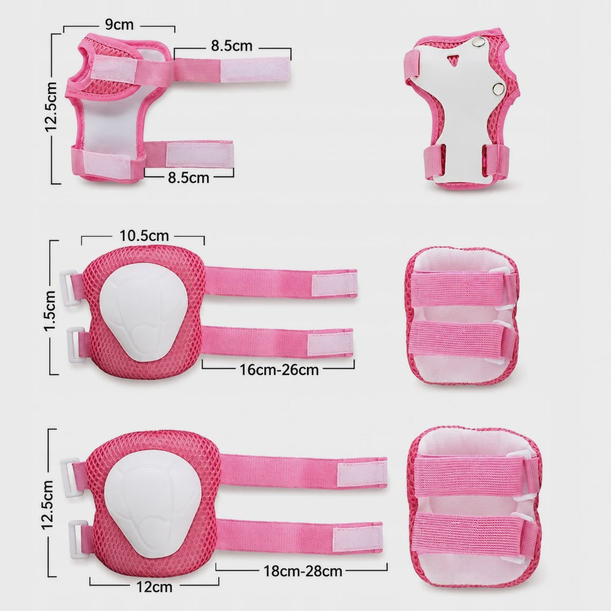 Kinder Helm & Beschermers Set Roze - Verstelbaar voor Fiets, Skateboard, Scooter