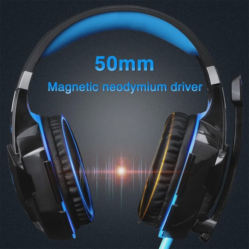 G2000 Gaming Headset met Microfoon, LED Verlichting en 50mm Speakers - PC, PS4, Xbox One