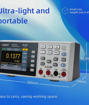 OWON XDM1041 Digitale Multimeter: 55000 Counts, True RMS, 3.5" LCD & USB