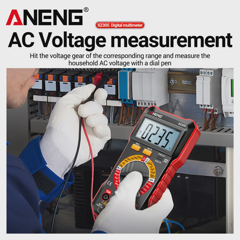 ANENG SZ305 Digitale Multimeter: Professionele Tester voor Elektriciens