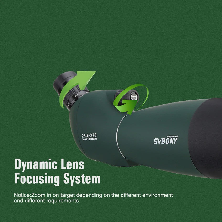 SVBONY SV28 Spotting Scope 25-75x70mm - Krachtige Zoom Verrekijker voor Vogelspotten & Outdoor