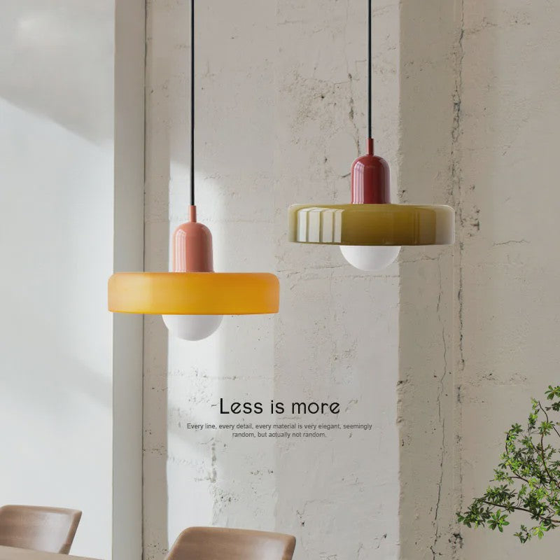 Nordic Retro Glazen Hanglamp - Stijlvolle Verlichting voor Woonkamer, Eetkamer & Slaapkamer